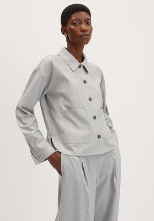 LOOSE FIT SOFT STRUCTURE - Overhemdblouse - hazy fog melange