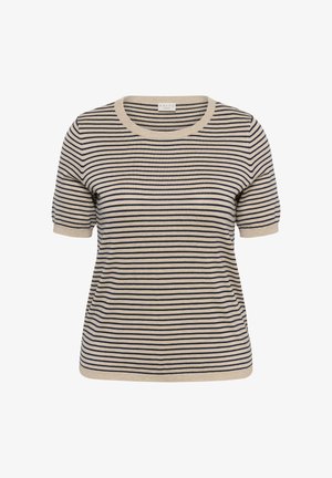 Kaffe Curve, KCLIZZY STRIPED - Tričko s potlačou - feather mel marine fine stripe