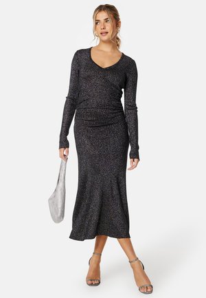 SPARKLING KNITTED DRESS - Cocktailklänning - black