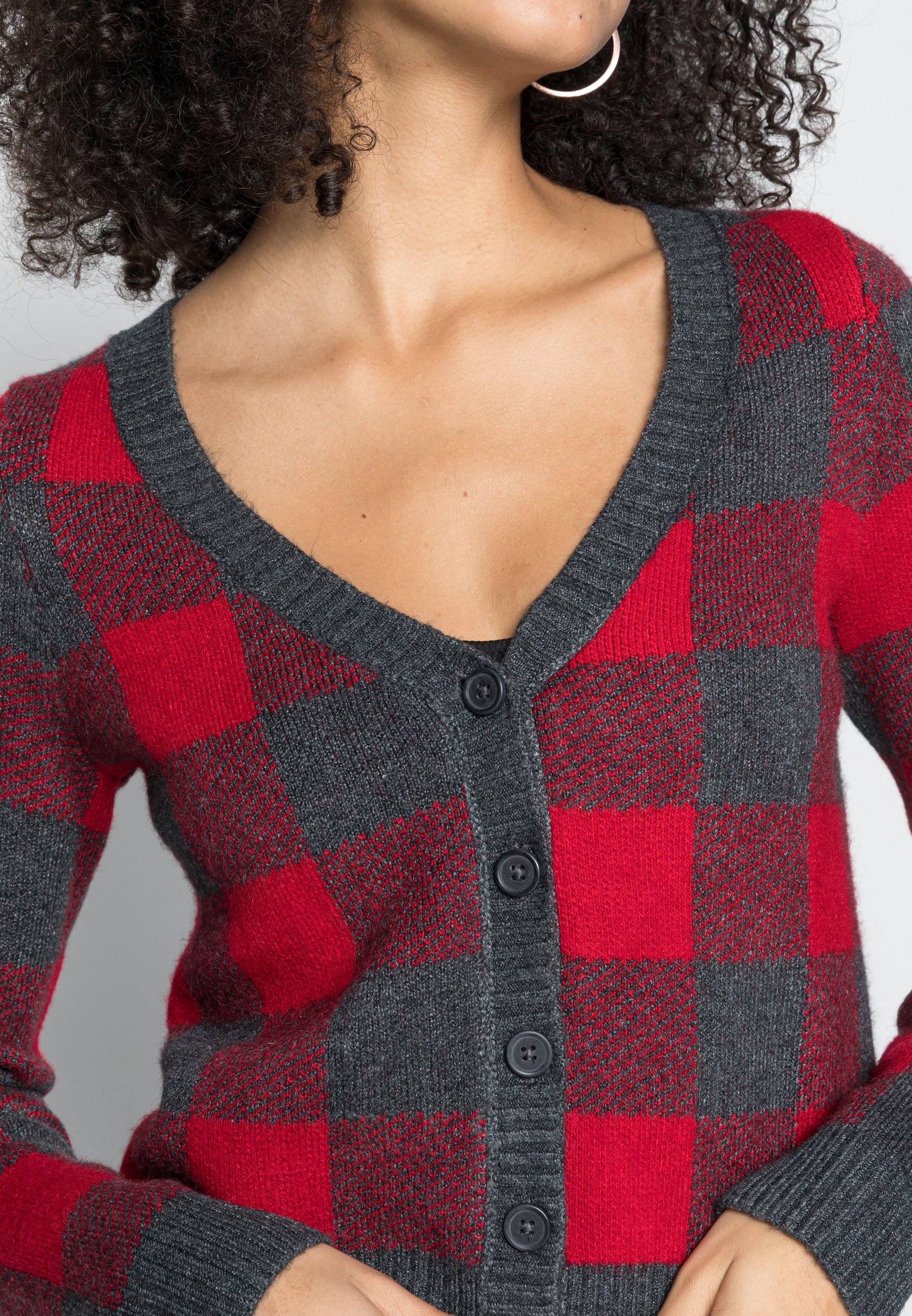American Eagle PLAID SLIM CARDIGAN 