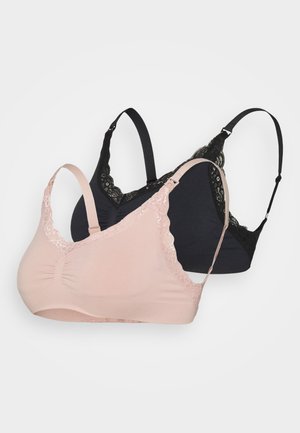 SEAMLESS NURSING BRA 2 PACK - Biustonosz bezszwowy - nude/black
