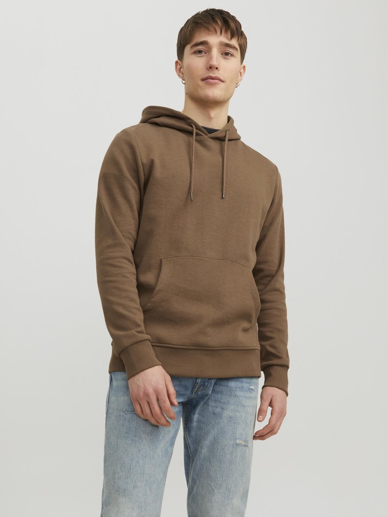 Jack & Jones - JJEBASIC HOOD - Mikina s kapucí - otter, Zvětšit