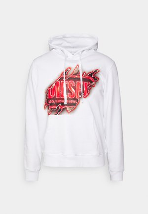Diesel S GINN HOOD E8 UNISEX - Sweat à capuche - white