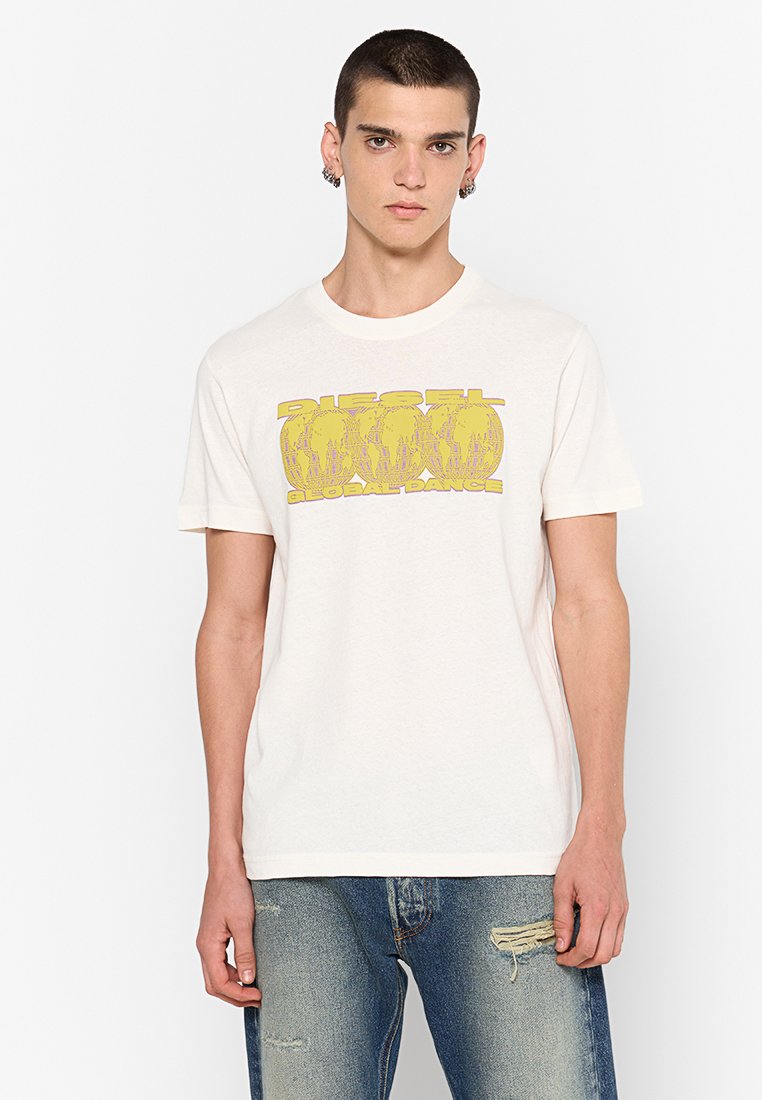 Diesel T-shirt print crème