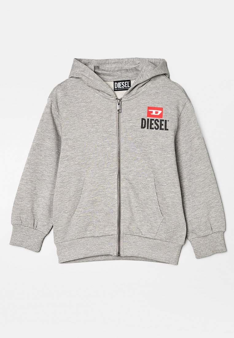 Diesel Sweater met rits grijs