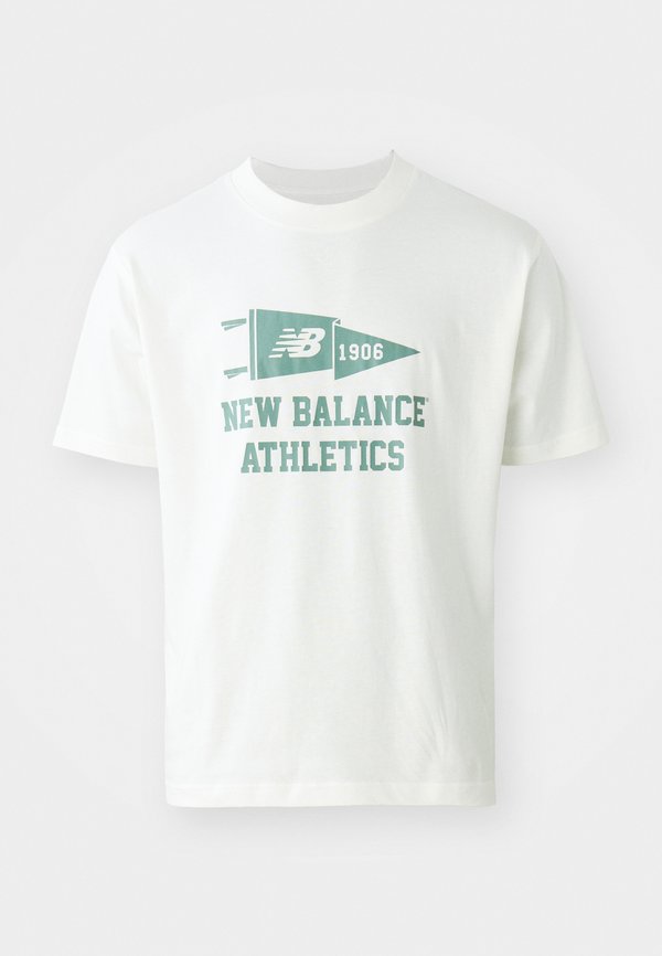 VARSITY PENNANT - Print T-shirt - sea salt2