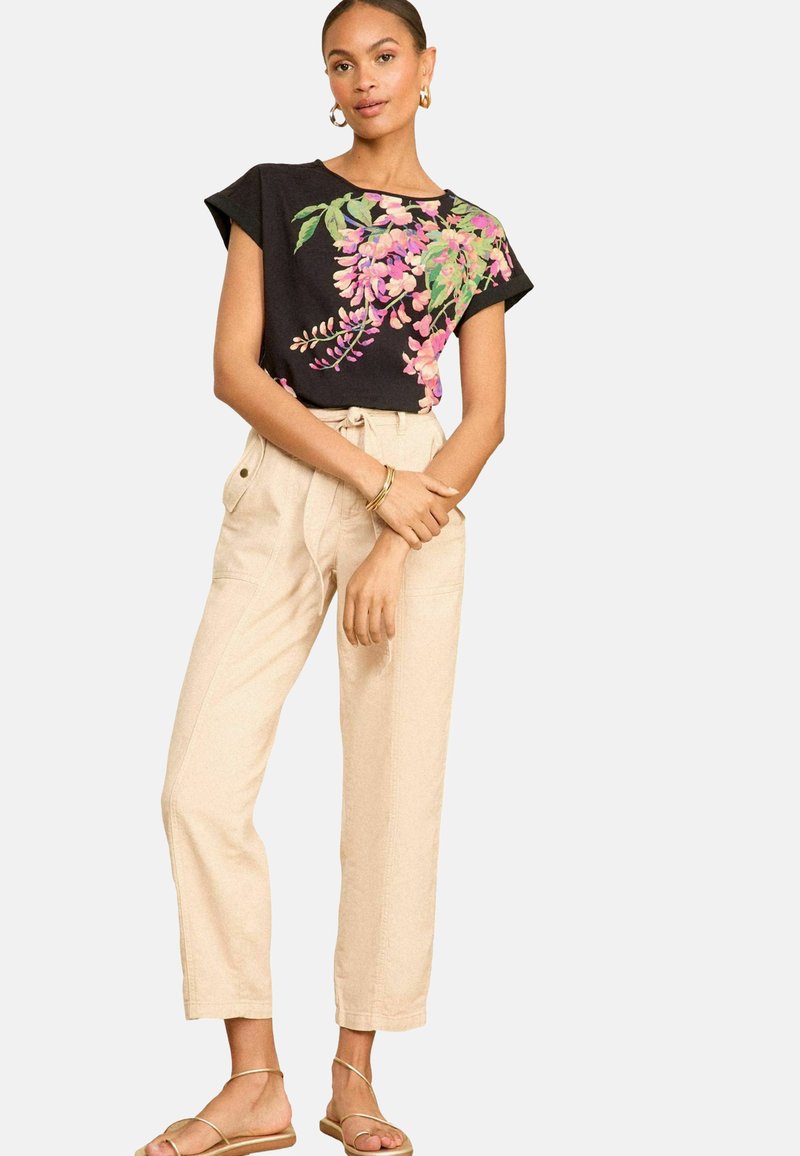 Love & Roses Apdrukāts T-krekls - black floral
