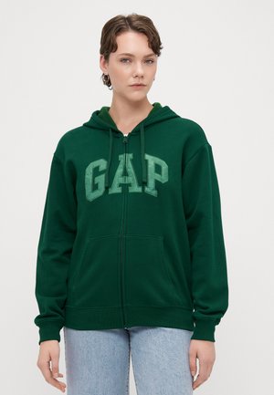 HERITAGE  - Zip-up sweatshirt - evergreen glamour