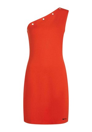 Karl Lagerfeld Jeans, ONE-SHOULDER - Džersejové šaty - high risk red