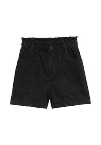 PAPERBAG - Shorts di jeans - deep black