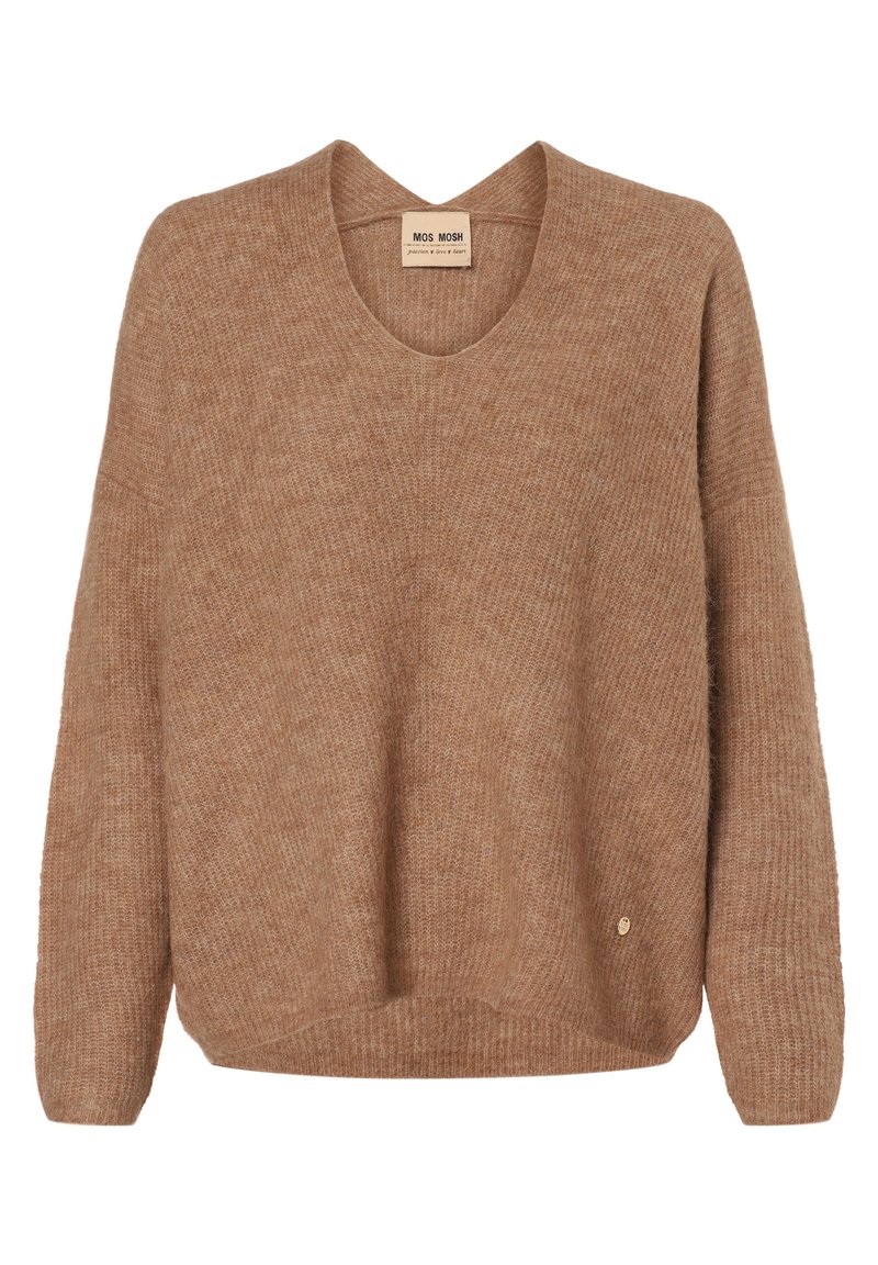Mos Mosh THORA V-NECK - Strickpullover - camel