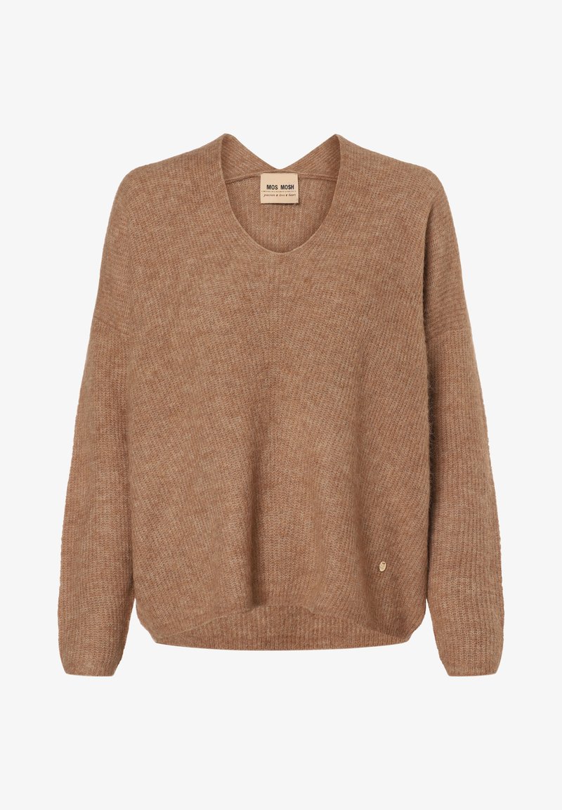 Mos Mosh THORA V-NECK - Strickpullover - camel