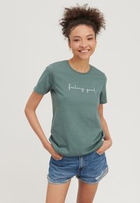 Even&Odd 2 PACK - Majica kratkih rukava s printom - teal/black