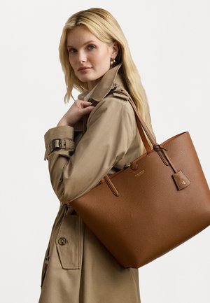 Lauren Ralph Lauren FAUX LEATHER LARGE REVERSIBLE TOTE BAG - Shopping bag - brown/orange