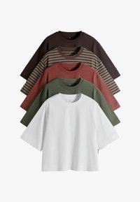 Ikke valgt, brown stripe red green white
