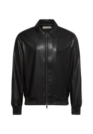 Calvin Klein Jeans, FAUX LEATHER BOMBER - Leren jas - black