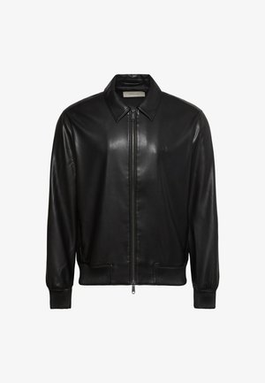 Calvin Klein Jeans, FAUX LEATHER BOMBER - Leren jas - black