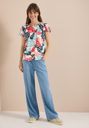 Cecil, T-SHIRT MIT U-BOOT-AUSSCHNITT UND PRINT - Camiseta estampada - light alabaster white