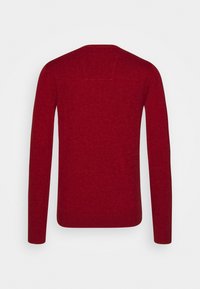 TOM TAILOR V NECK  - Pulóver - spicy red melange