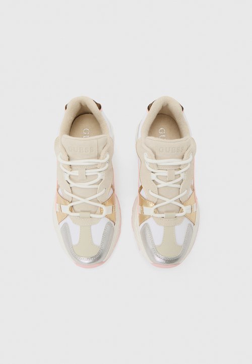 Baskets Guess Multi Logo - Taille US 5.5 Femme - Occasion - Blanc