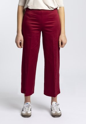 SATIN POER - Pantaloni - bordeaux