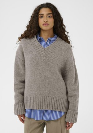 Jersey de punto - timber wolf melange