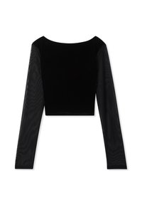 Terranova CROP CON SCOLLO AMPIO SUL RETRO - Maglietta a manica lunga - nero