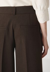 Selected Femme SLFRITA WIDE PANT  - Kelnės - coffee bean melange