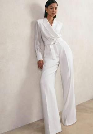 REGULAR FIT - FLORA SHEER-SLEEVE WIDE-LEG - Overall / Jumpsuit - ivory