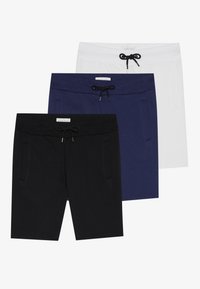 3 PACK - Calções - white/dark blue/black
