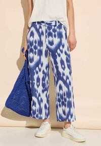 Street One 7/8 PRINT  - Tygbyxor - blau