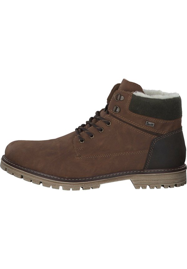 Schnürstiefelette - peanut moro moos