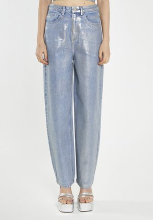 Relaxed fit jeans - blue silver foil