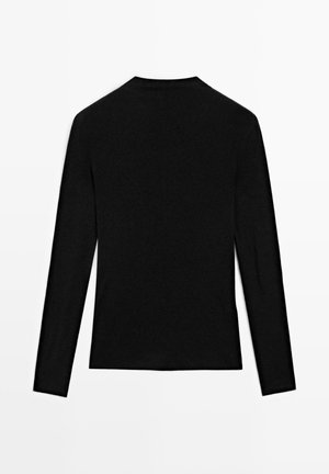 Massimo Dutti WITH SEAM DETAIL - Top s dlouhým rukávem - black