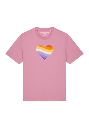 watapparel, RAINBOW HEART - T-shirt imprimé - bubble pink