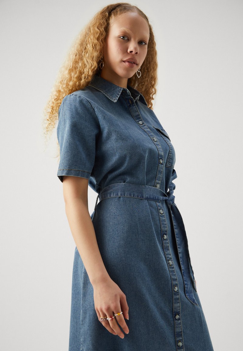 jdy denim dress JDY Denim dress in medium blue denim