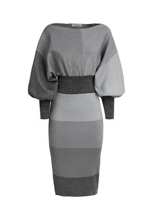 INFLUENCER, INFLUENCER DRESS COLOR-BLOCKING STRIPED DRESS - Gebreide jurk - multicolor