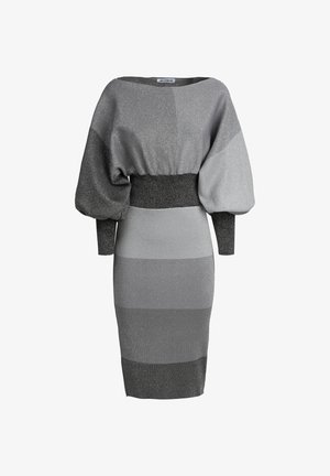INFLUENCER, INFLUENCER DRESS COLOR-BLOCKING STRIPED DRESS - Gebreide jurk - multicolor