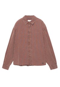 PULL&BEAR LACQUERED CHECK - Košilová halenka  - light brown