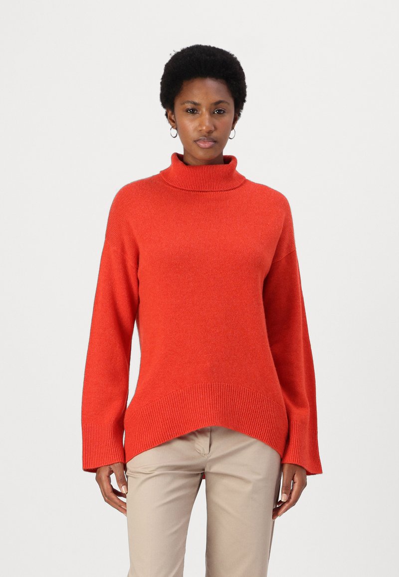 pure cashmere HIGH NECK  - Pulover - fall orange