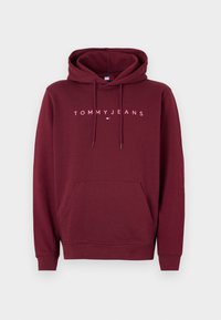 LINEAR LOGO HOODIE - Sudadera - red wine