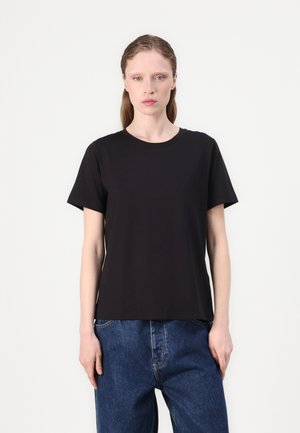SMOOTH CREW NECK TEE - T-shirt basic -  black