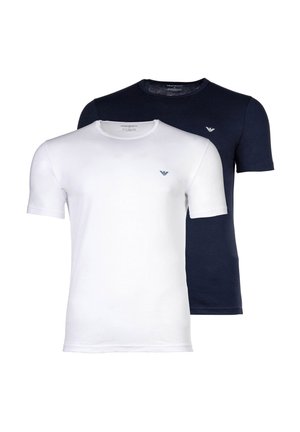Emporio Armani 2 PACK PARTE ALTA CREW NECK - Maglietta intima - armani blue/white