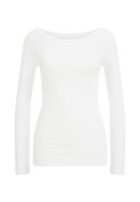 Langærmet T-shirt - white
