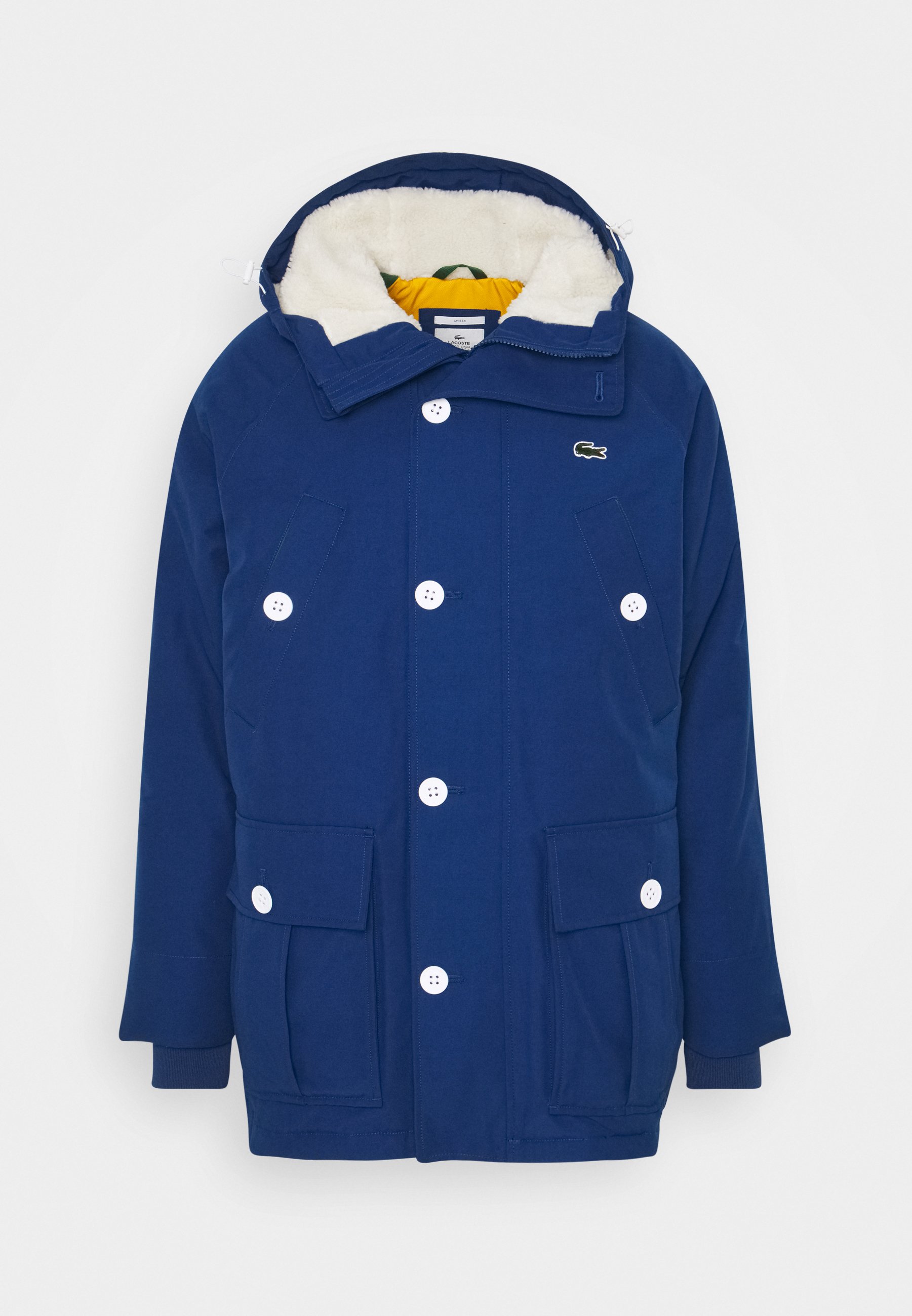 lacoste parka blue