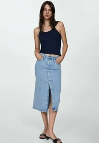 Mango Pencil skirt - light blue