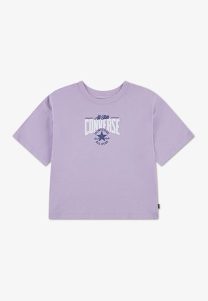 MULTI HIT BOXY TEE - T-shirts med print - lavender latte