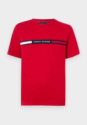 CHEST INSERT TEE UNISEX - T-shirts med print - medium red