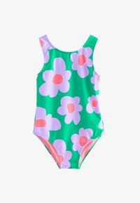 Kijelölve, green stampy floral