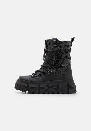 AVA PUFFER HIKE - Lace-up ankle boots - black
